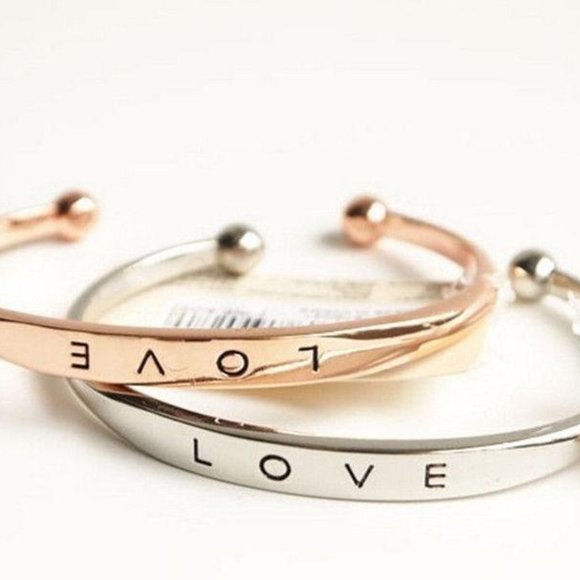 Set of 3 LOVE Bangles - Rose, White, Yellow Gold - Picture 5 of 6